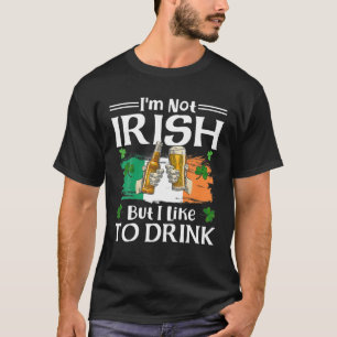Camiseta No soy irlandés, pero me gusta beber cerveza St. P