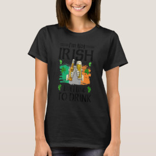 Camiseta No soy irlandés, pero me gusta beber cerveza St. P