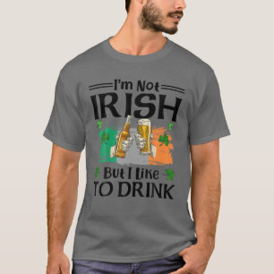 Camiseta No soy irlandés, pero me gusta beber cerveza St. P