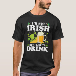 Camiseta No soy irlandés, pero me gusta beber cerveza St. P