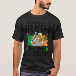 Camiseta No soy irlandés, pero me gusta beber cerveza St Pa