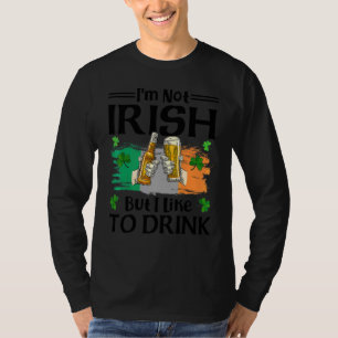 Camiseta No soy irlandés, pero me gusta beber cerveza St Pa
