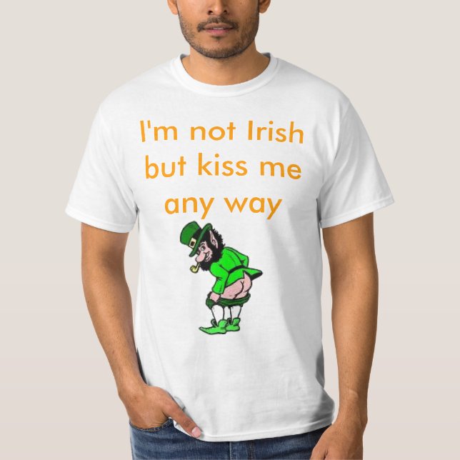 Camiseta No soy irlandés sino me beso de todos modos (Anverso)