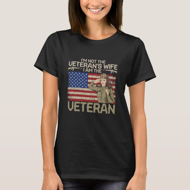 Camiseta No soy la esposa del veterano soy el veterano (Anverso)