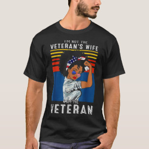Camiseta No soy la esposa del veterano soy el veterano