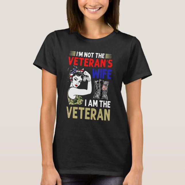 Camiseta No soy la esposa del veterano soy las veteranas da (Anverso)