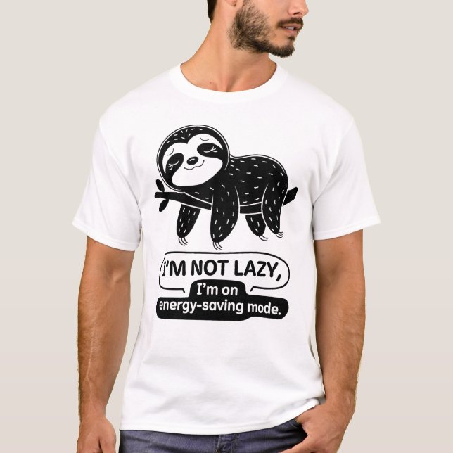 Camiseta No soy Lazy Sloth (Anverso)
