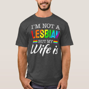 Camiseta No soy lesbiana pero mi esposa es LGBT arcoiris