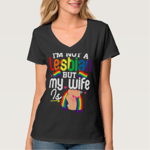 Camiseta No soy lesbiana pero mi esposa es lgbt Iris Wed