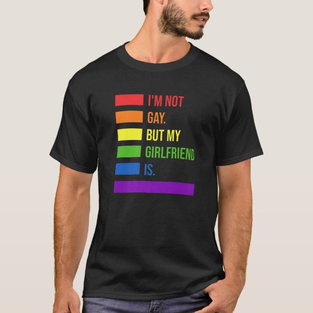 Camiseta No Soy Lesbiana Pero Mi Novia Es Golpe De Lésbica (Anverso)
