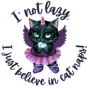 Camiseta No soy perezoso, solo creo en la tipografía de Cat
