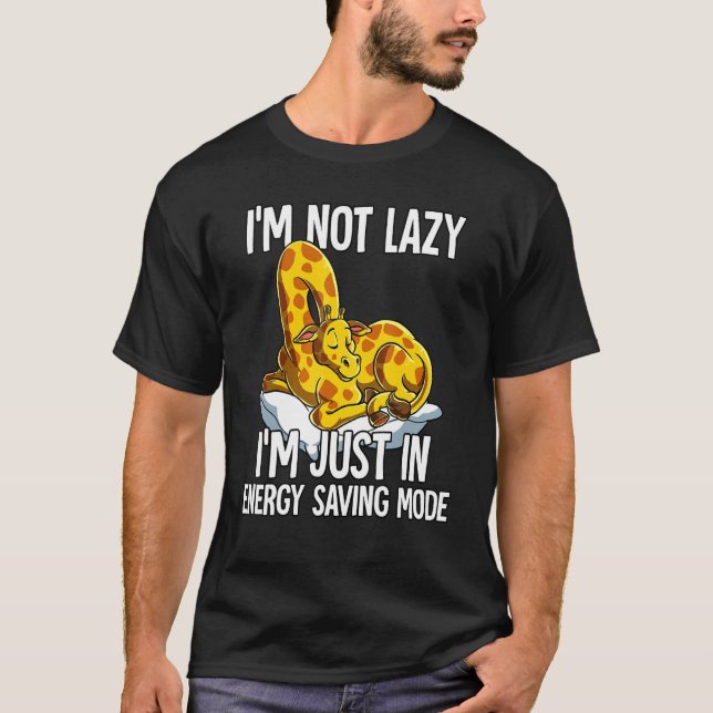 Camiseta No Soy Perezoso Sólo En Modo De Ahorro De Energía  (Anverso)