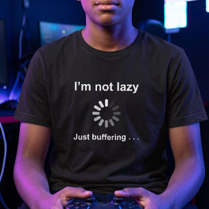 Camiseta No soy perezoso - solo me estoy mordiendo -