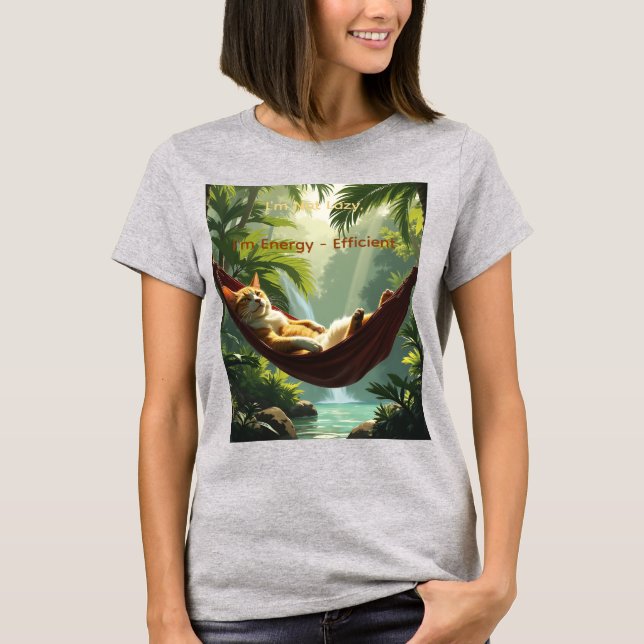 Camiseta No Soy Perezoso Soy Eficiente Energéticamente (Anverso)