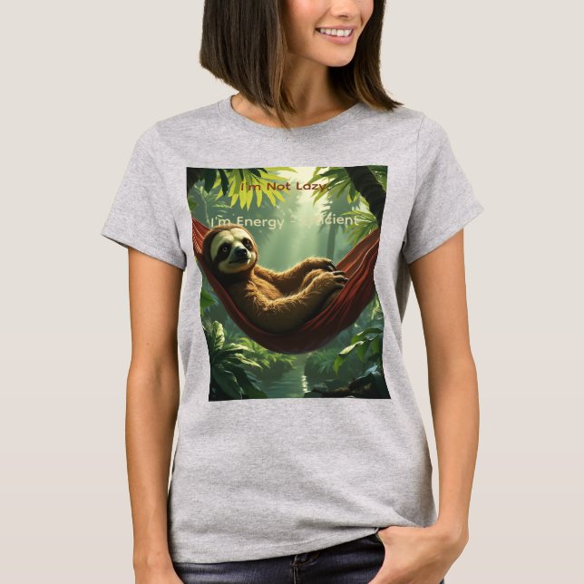 Camiseta No Soy Perezoso Soy Eficiente Energéticamente (Anverso)