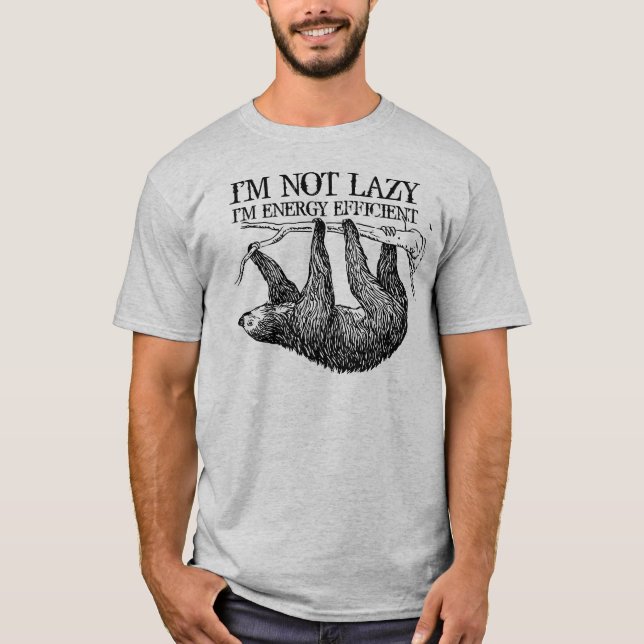 Camiseta No soy perezoso, soy un títere con bajo consumo de (Anverso)