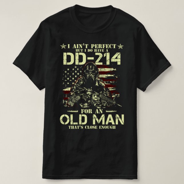 Camiseta no soy perfecto pero tengo dd-214 (Diseño del anverso)
