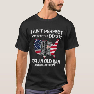 Camiseta No soy perfecto pero tengo un abuelo veterano con