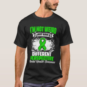 Camiseta No soy raro con las enfermedades mentales, apoyo a