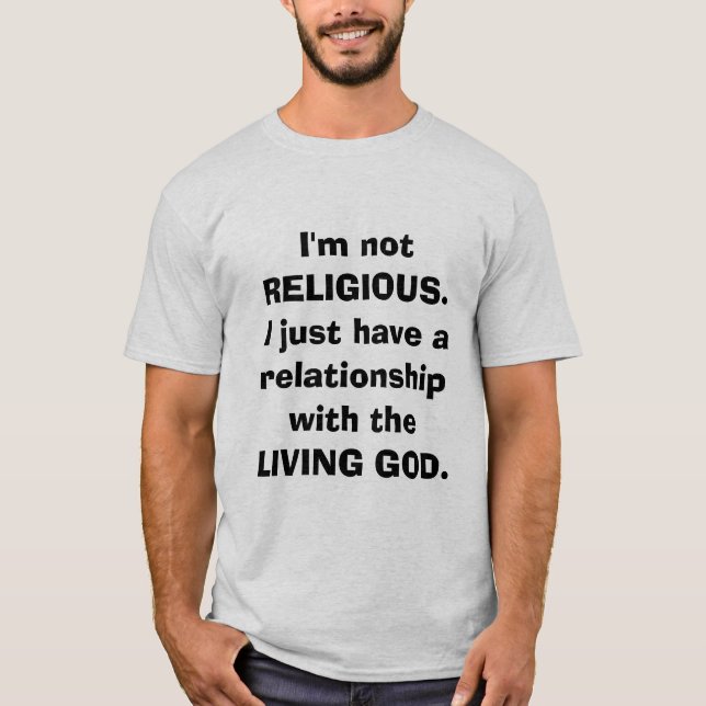 Camiseta No soy religioso Juan 3:16 (Anverso)