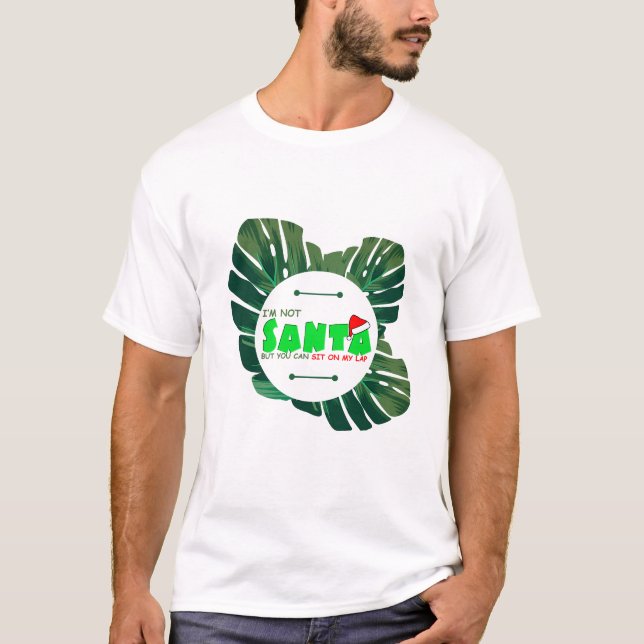Camiseta No soy Santa con las plantas de Monstera (Anverso)