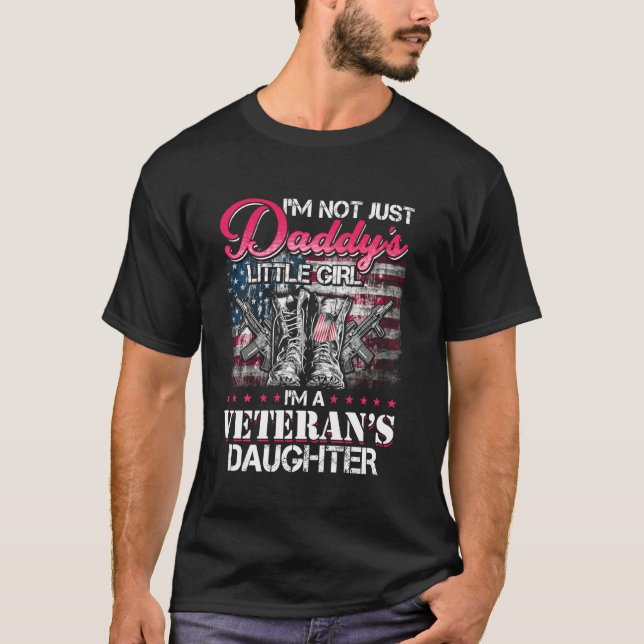 Camiseta No Soy Solo Papi S Little Girl I M Veteran S Dau (Anverso)
