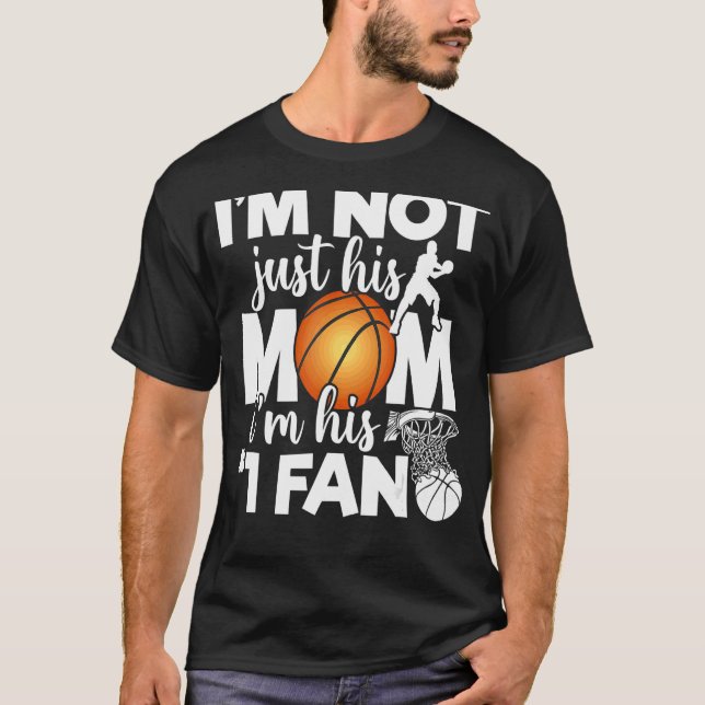 Camiseta No soy solo su madre, madres, baloncesto de balonc (Anverso)