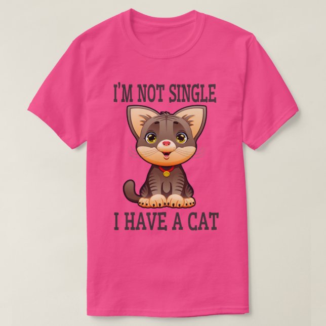 Camiseta No Soy Soltera Tengo Un Diseño De Amantes Del Gato (Diseño del anverso)