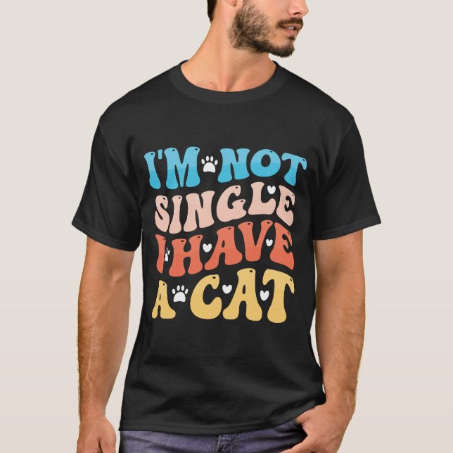 Camiseta No soy soltera, tengo un gato (Anverso)