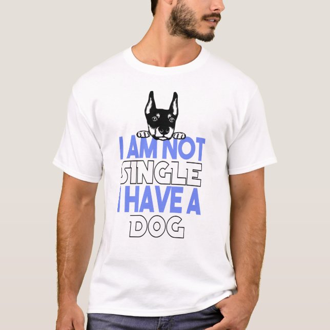 Camiseta no soy soltero, tengo un perro para ti (Anverso)