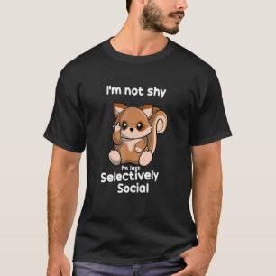 Camiseta No soy tímido, solo soy selectivamente Panda rojo 