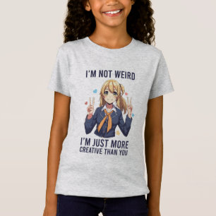 Camiseta No soy un Chica de anime raro gráfico