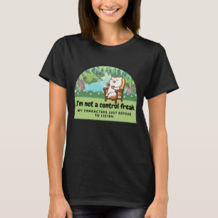 Camiseta No soy un fanático del control: Cómic de un escrit