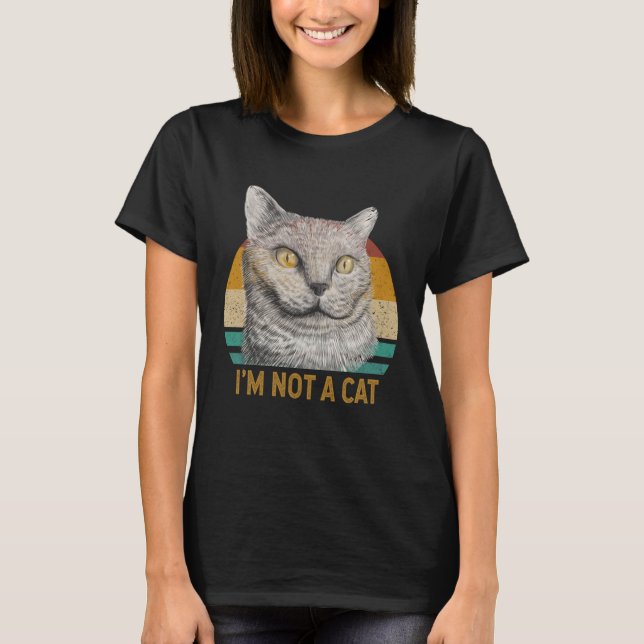Camiseta No soy un gato abogado Humor de reunión viral de v (Anverso)