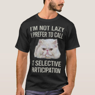Camiseta No soy un gato persa perezoso 27