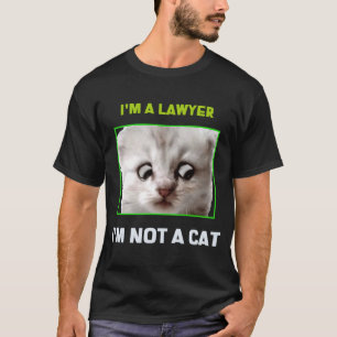 Camiseta No soy un gato, soy un meme de abogados