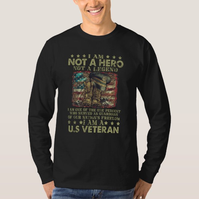 Camiseta No Soy Un Héroe No Soy Una Leyenda Soy Un Veterano (Anverso)