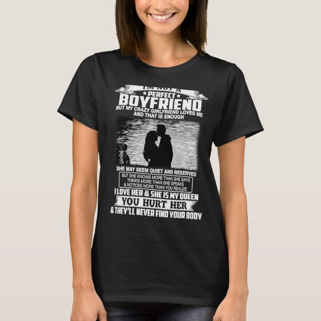 Camiseta No soy un novio perfecto, sino mi loca Girlfrien (Anverso)