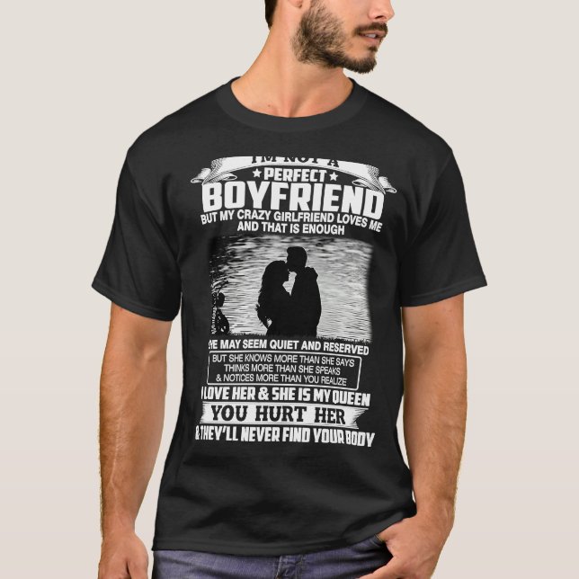 Camiseta No soy un novio perfecto, sino mi loca Girlfrien (Anverso)
