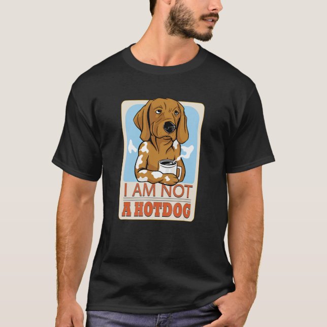 Camiseta No Soy Un Perro Cocinero Hotdog Dachshund Humor (Anverso)