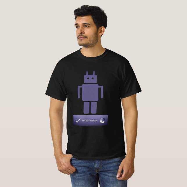 Camiseta No soy un robot - CAPTCHA (Anverso completo)