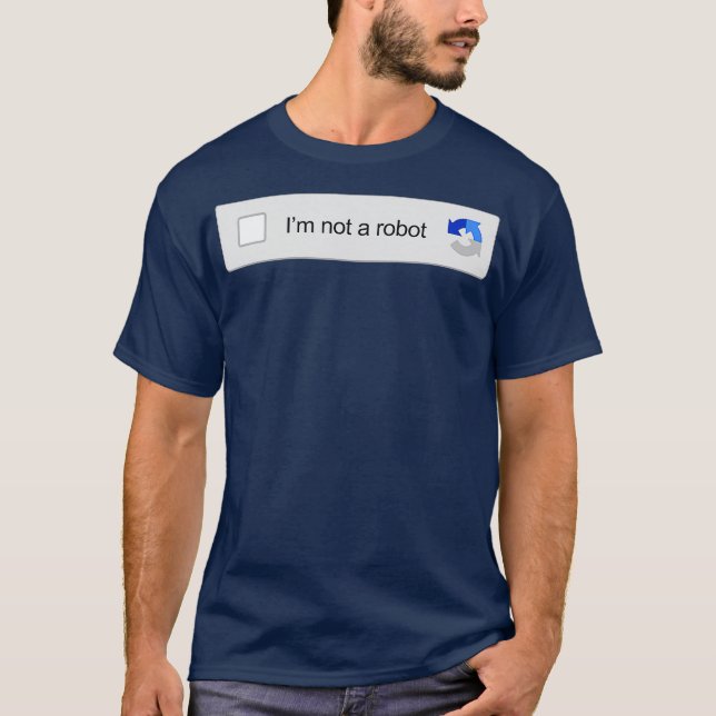 Camiseta No Soy Un Robot Captcha Crítico Memes Graciosos De (Anverso)