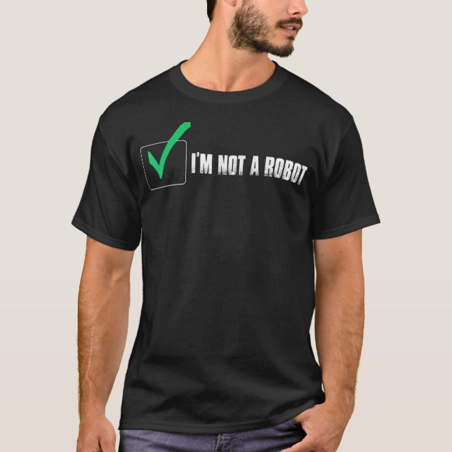 CAMISETA NO SOY UN ROBOT COOKIE NERD CAPTCHA BOT INICIO DE  (Anverso)