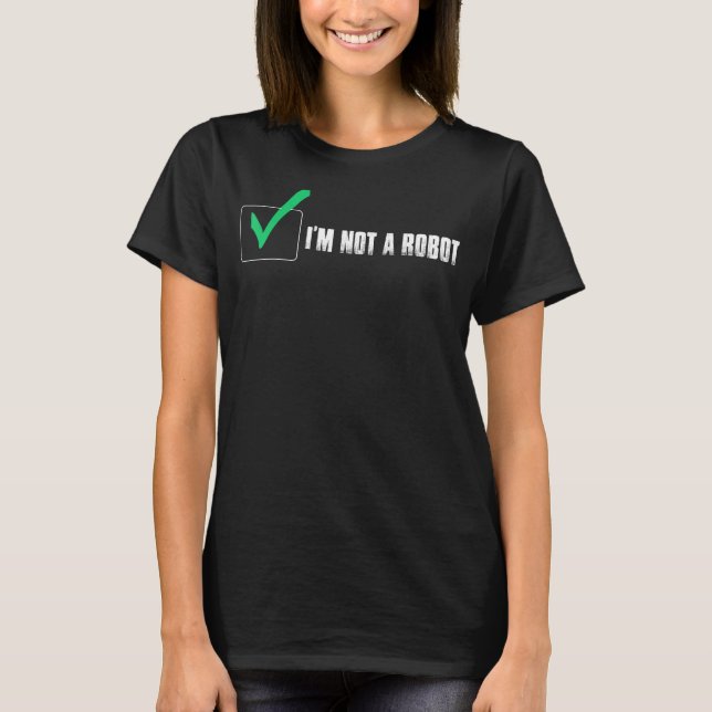 CAMISETA NO SOY UN ROBOT COOKIE NERD CAPTCHA BOT INICIO DE  (Anverso)