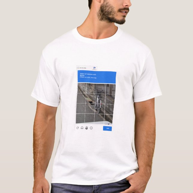 Camiseta No soy un robot - Desafío CAPTCHA (Anverso)