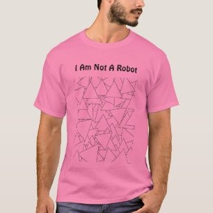 Camiseta No Soy Un Robot Hombre Rosa