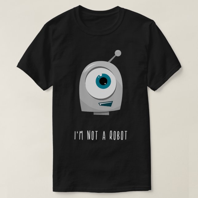 Camiseta No Soy Un Robot Inteligencia Artificial AI (Diseño del anverso)