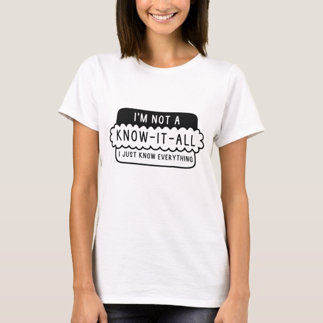 Camiseta No soy un sabelotodo (Anverso)