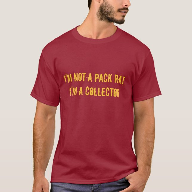 Camiseta No soy una rata de paquete, yo soy colector (Anverso)