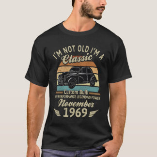 Camiseta No soy viejo, nací en noviembre de 1969 Coche